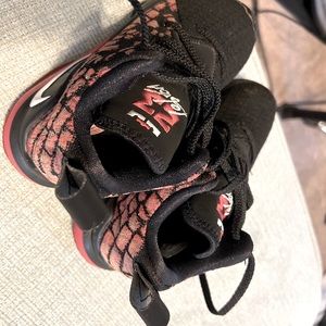Lebron 18’s in black and red